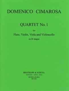 Cover Quartett D-Dur Nr.1 für Flöte, Violine, Viola und Violoncello Stimmen