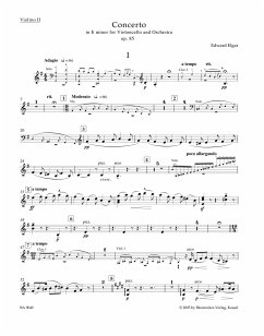 Cover Konzert e-Moll op.85 für Violoncello und Orchester Violine 2
