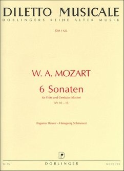 Cover 6 Sonaten KV10-KV15 für Flöte und Cembalo (Klavier)
