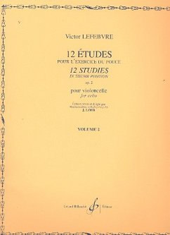 Cover 12 études op.2 vol.2 pour violoncello pour l'exercice du pouce