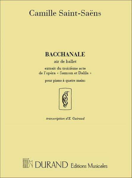 Bacchanale de l'opéra Samson et Dalila pour pian ŕ 4 mains Bacchanale de l'opéra Samson et Dalila pour pian ŕ 4 mains