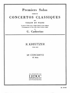 Cover KREUTZER/CATHERINE PREMIERS SOLOS CONCERTOS CLASSIQUES:N013 VIOLON ET PIANO