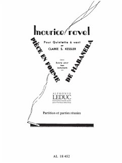 Cover PIECE EN FORME DE HABANERA FLUTE, HAUTBOIS, CLARINETTE, BASSON ET COR PARTITION ET PARTIES