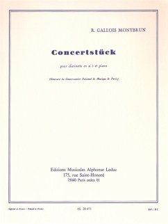 Cover Concertstück pour clarinette et piano