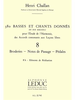 Cover CHALLAN H. 380 BASSES ET CHANTS DONNES VOL.08:BRODERIES PASSAGE PEDALES 8B REALISATION