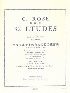 Cover 32 études d'aprčs Ferling pour clarinette