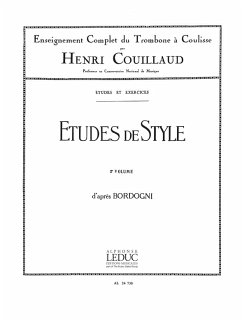 Cover COUILLAUD ETUDES DE STYLE D'APRES BORDOGNI VOLUME 2 TROMBONE