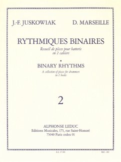 Cover Rythmiques binaires vol.2 recueil de pičces pour batterie en 2 cahiers