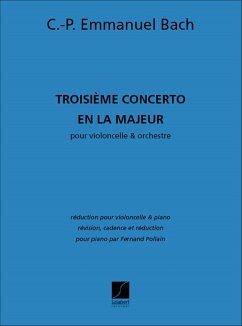 Cover Concerto la majeur no.3 pour violoncelle et orchestre pour violoncelle et piano