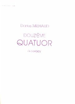 Quatuor ŕ cordes no.12 op.252 parties