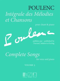 Cover Integrale des mélodies et chansons vol.3 pour chant et piano