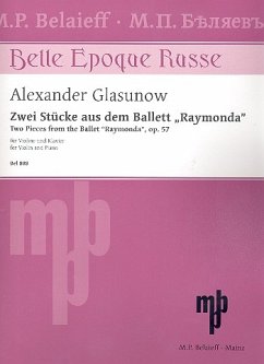 Cover 2 Stücke aus dem Ballett Raymonda für Violine und Klavier