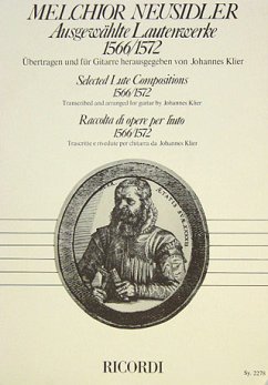 Cover Ausgewählte Lautenwerke 1566/1572 übertragen für Gitarre