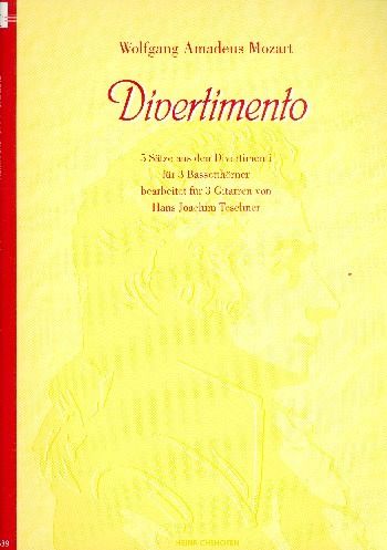 Divertimento für 3 Bassetthörner für 3 Gitarren Partitur und Stimmen