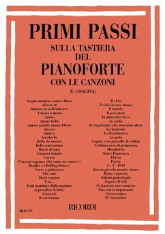 Cover Primi passi sulla tastiera del pianoforte con le canzoni