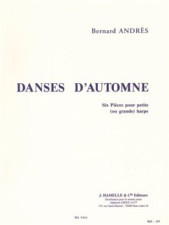 Cover Danses d'automne 6 pičces pour petite (ou grande) harpe