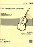 Felix Mendelssohn-Bartholdy Andante aus dem Violinkonzert op. 64 Kontrabass und Klavier Stimmen