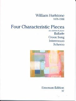 Cover 4 characteristic Pieces for clarinet and piano