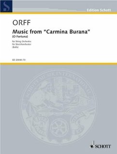 O Fortuna aus Carmina Burana für Streichorchester, Klavier und Percussion Stimmen (8-8-4-4-4-4)