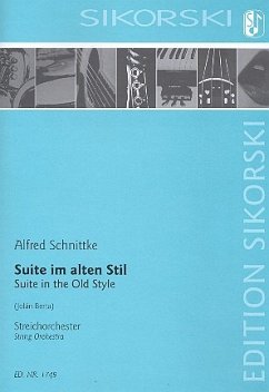 Cover Suite im alten Stil für Streichorchester Partitur