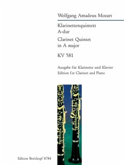 Cover Klarinettenquintett A-Dur KV581 für Klarinette in A und Klavier