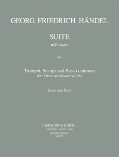 Cover Suite D-Dur aus der Wassermusik für Trompete in D, Streicher und Bc Partitur und Stimmen