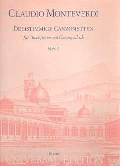 Cover Dreistimmige Canzonetten Band 1 7 Canzonetten für 3 Blockflöten (SAT) Partitur