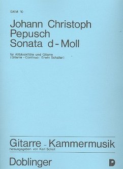Cover Sonate d-Moll für Altblockflöte und Gitarre