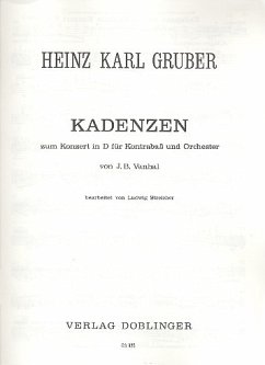 Cover Kadenzen zum Kontrabaßkonzert D-dur Streicher, Ludwig, bearb.