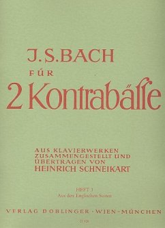 Cover Bach für 2 Kontrabässe Band 3 aus den Englischen Suiten