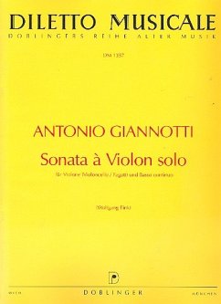 Sonata a violon solo für Violone (Violoncello/Fagott) und Bc