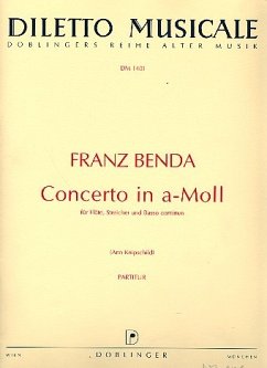 Cover Konzert a-Moll für Flöte, Streicher und Bc Partitur