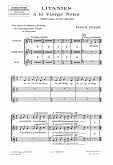 Litanies ŕ la Vierge Noire Notre-Dame de Roc-Amadour pour choeur de femmes ou d'enfants et orgue, partition de choeur