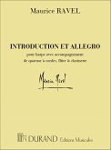 Introduction et allegro pour harpe, quatuor a cordes, flute et clarinette, parties (materiel)