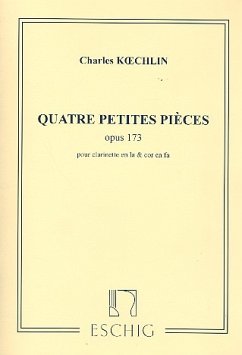 4 Petites pieces pour clarinette en la & cor en fa Partitur Cover 4 Petites pieces pour clarinette en la & cor en fa Partitur