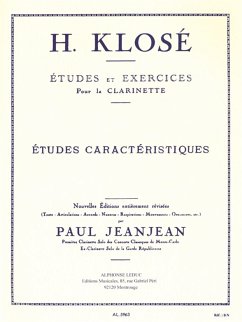 Etudes et exercises Etudes caracteristiques (6e-7e) pour clarinette