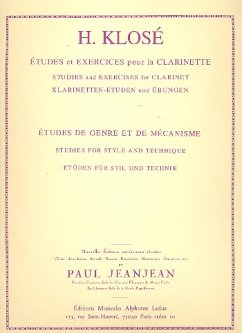 Cover Etudes de genre et de mecanisme pour clarinette