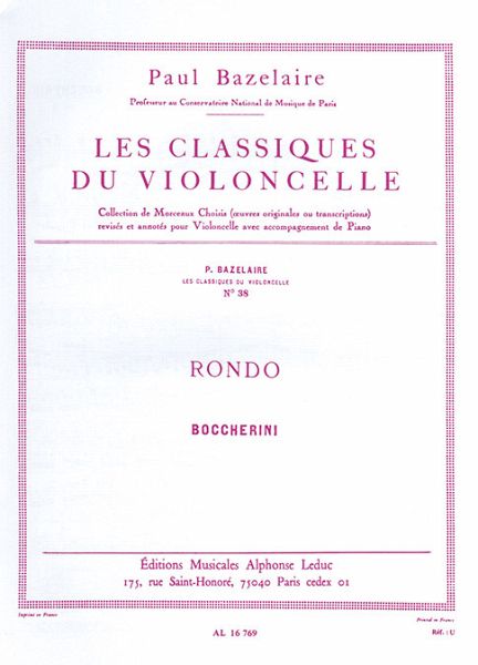 Rondo C Major after String Quartet G310 pour violoncelle et piano Rondo C Major after String Quartet G310 pour violoncelle et piano