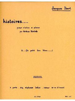 Cover Le petit ane blanc pour violon et piano