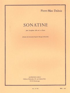 Cover SONATINE POUR SAXOPHONE ALTO ET PIANO