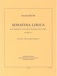 Cover Sonatina lirica op.108 no.1 pour clarintette en la (alto/saxophone alto) et piano