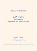 Cantique Lux aeterna pour voix moyenne, violon, violoncelle, harpe et orgue partition et parties