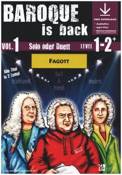 Cover Baroque is back vol.1 (+ Online Audio) für 1-2 Fagotte (Klavier ad lib zum Ausdrucken als PDF)