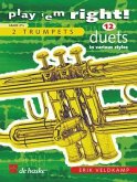 Play 'em right: 12 Duets in various styles for 2 trumpets