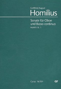Cover Sonate HoWVXI.1 für Oboe und Bc Partitur (Bc ausgesetzt)