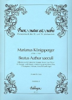 Beatus Author saeculi für Sopran, Alt, gem Chor, 2 Trompeten (Hrn), Streicher und Orgel, Partitur