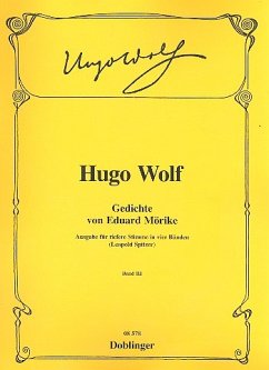 Gedichte von Eduard Mörike Band 3 für Gesang (tief) und Klavier