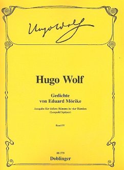 Gedichte von Eduard Mörike Band 4 für Gesang (tief) und Klavier