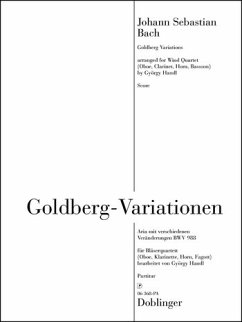 Goldberg-Variationen BWV988 für Oboe, Klarinette, Horn und Fagott Partitur