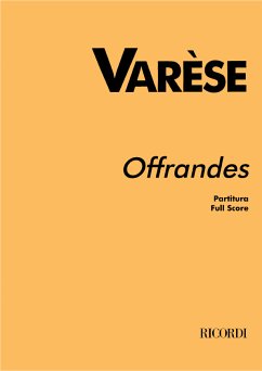 Cover Offrandes for soprano and chamber orchestra score